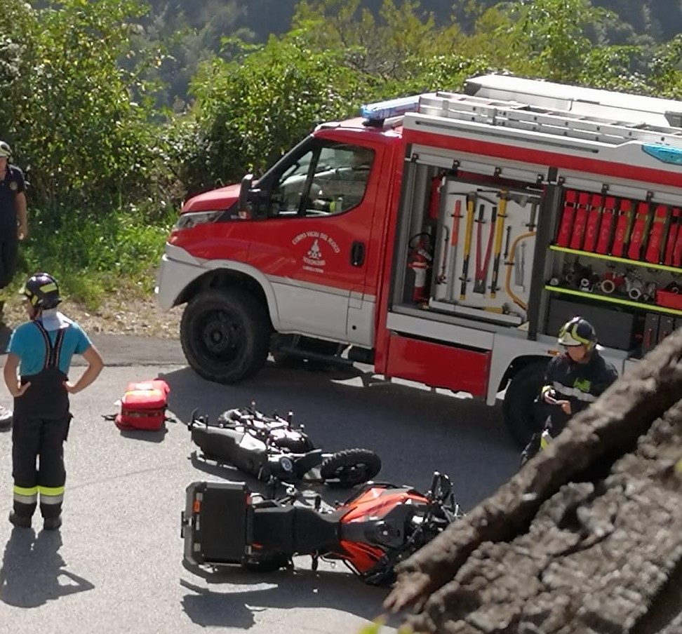 L'incidente sulla Sp25, in zona Garniga Vecchia