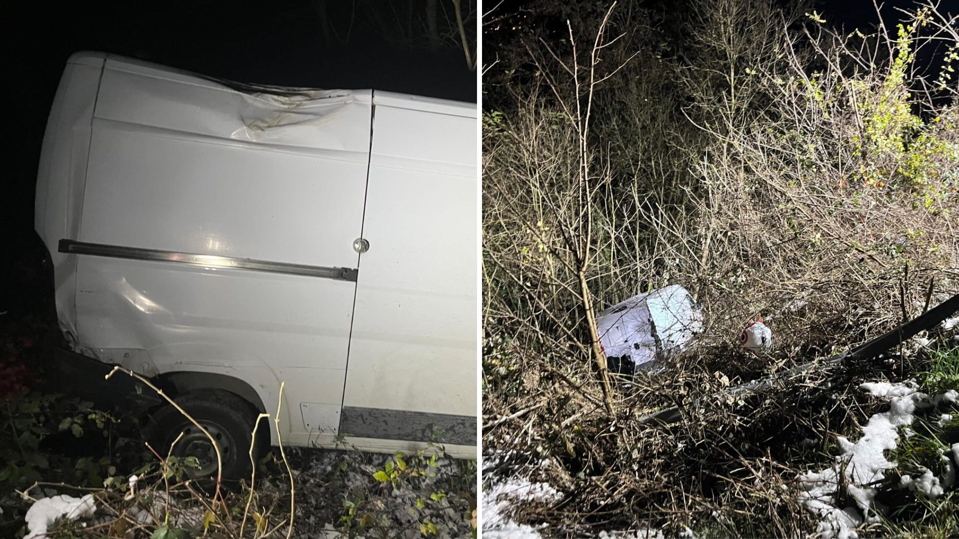 Pergine, furgone esce fuori strada e finisce nella scarpata: due ...