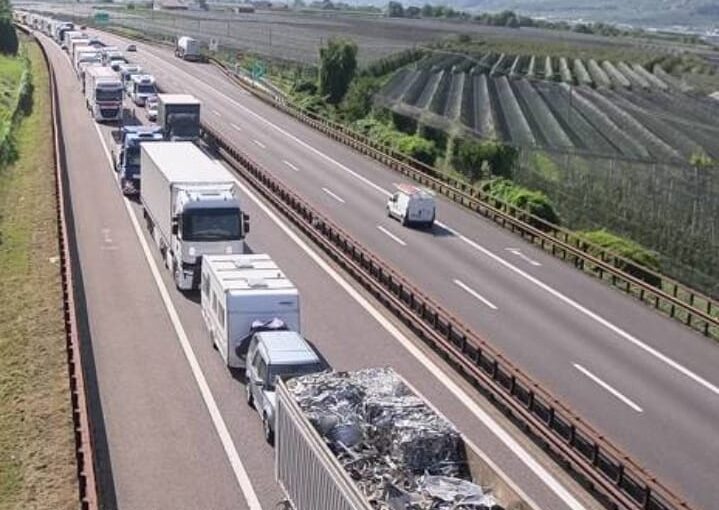 Traffico in A22 in direzione nord